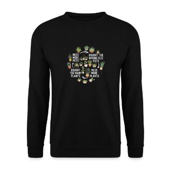 Les amateurs de plantes ont besoin de plus - Sweat-shirt Unisexe - noir - Devant - Alina (178cm) & Michal (187cm)