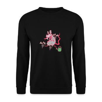 Rat de jardin perce-neige Printemps Jardinier - Sweat-shirt Unisexe - noir - Devant - Alina (178cm) & Michal (187cm)