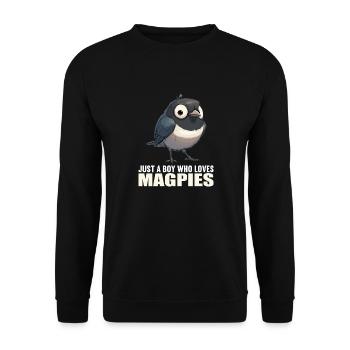 Magpies Magpie - Unisex Sweatshirt - black - Front - Alina (178cm) & Michal (187cm)
