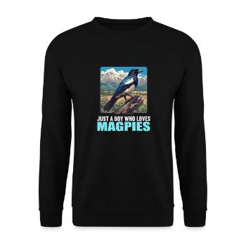 Magpies Magpie - Unisex Sweatshirt - black - Front - Alina (178cm) & Michal (187cm)