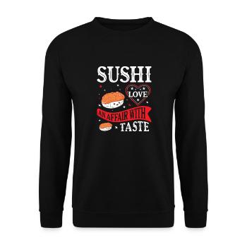 Sushi Japan Essen Sushi-Mahlzeit - Unisex Pullover - Schwarz - Vorne - Alina (178cm) & Michal (187cm)