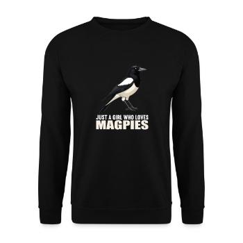 Magpies Magpie - Unisex Sweatshirt - black - Front - Alina (178cm) & Michal (187cm)