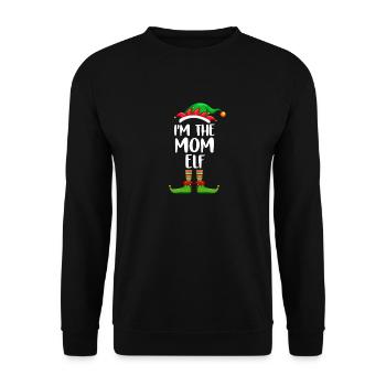 Je suis la maman elfe chemise assortie Noël en famille - Sweat-shirt Unisexe - noir - Devant - Alina (178cm) & Michal (187cm)