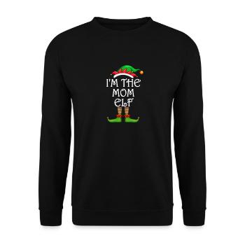 Je suis la maman elfe chemise assortie Noël en famille - Sweat-shirt Unisexe - noir - Devant - Alina (178cm) & Michal (187cm)