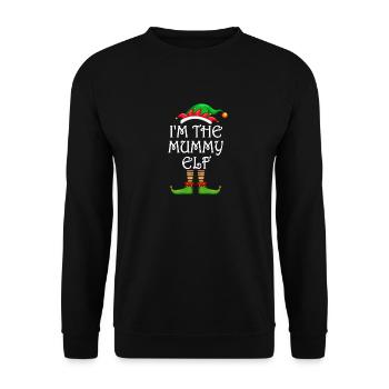 Je suis la momie elfe chemise assortie Noël en famille - Sweat-shirt Unisexe - noir - Devant - Alina (178cm) & Michal (187cm)