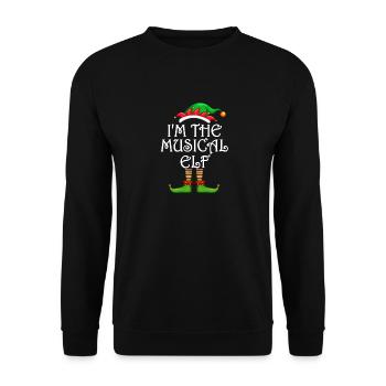 I'm The Musical Elf Shirt Matching Family - Unisex Sweatshirt - black - Front - Alina (178cm) & Michal (187cm)