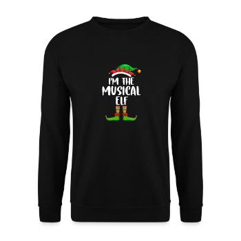I'm The Musical Elf Shirt Matching Family - Unisex Sweatshirt - black - Front - Alina (178cm) & Michal (187cm)