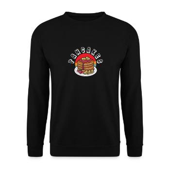 Délicieuses crêpes aux bananes et aux fraises - Sweat-shirt Unisexe - noir - Devant - Alina (178cm) & Michal (187cm)