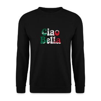 Ciao Bella - Unisex Pullover - Schwarz - Vorne - Alina (178cm) & Michal (187cm)