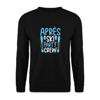 Apres Ski Party Crew - Unisex Pullover - Schwarz - Vorne - Alina (178cm) & Michal (187cm)