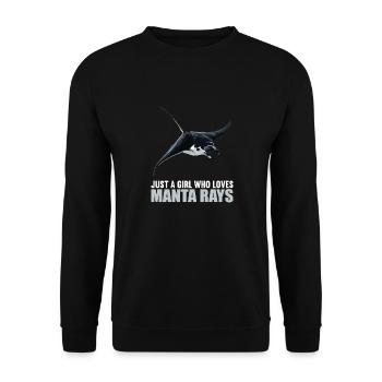 Raies manta Raies manta - Sweat-shirt Unisexe - noir - Devant - Alina (178cm) & Michal (187cm)