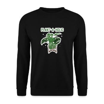 Plant Lover Gardening Monstera - Unisex Pullover - Schwarz - Vorne - Alina (178cm) & Michal (187cm)