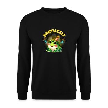 Froschkostüm PARTYZEIT Lustiges Karneval Party - Unisex Pullover - Schwarz - Vorne - Alina (178cm) & Michal (187cm)