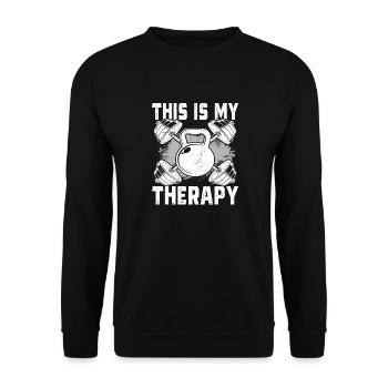 Le fitness est ma thérapie - Sweat-shirt Unisexe - noir - Devant - Alina (178cm) & Michal (187cm)