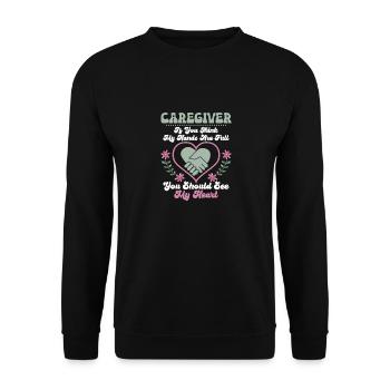 Soignant Si Vous Pensez Que Mes Mains Sont Pleine Voiture Soignante - Sweat-shirt Unisexe - noir - Devant - Alina (178cm) & Michal (187cm)