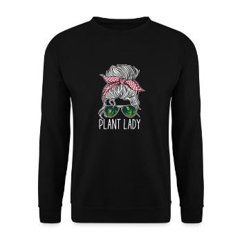 Plant Lover Gardening Plant Lady - Unisex Pullover - Schwarz - Vorne - Alina (178cm) & Michal (187cm)