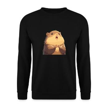 Murmeltiere Murmeltier - Unisex Pullover - Schwarz - Vorne - Alina (178cm) & Michal (187cm)