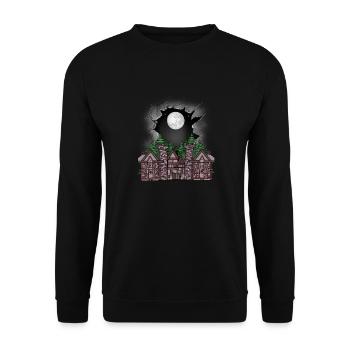 Medieval Castle Fortress Kids Child Fairy Tale - Unisex Sweatshirt - black - Front - Alina (178cm) & Michal (187cm)