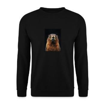 Murmeltiere Murmeltier - Unisex Pullover - Schwarz - Vorne - Alina (178cm) & Michal (187cm)