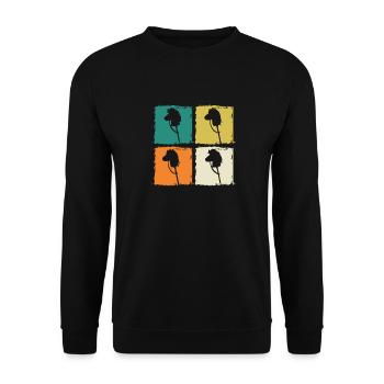 Steckenpferd Hobby Horsing - Unisex Pullover - Schwarz - Vorne - Alina (178cm) & Michal (187cm)