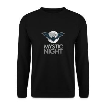 BAT MYSTIC NIGHT - Unisex Sweatshirt - black - Front - Alina (178cm) & Michal (187cm)