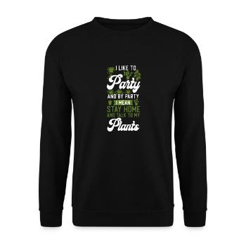 Plant Lover Gardening I Like To - Unisex Pullover - Schwarz - Vorne - Alina (178cm) & Michal (187cm)