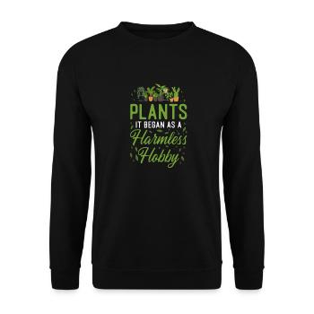 Plant Lover Gardening Plants It - Unisex Sweatshirt - black - Front - Alina (178cm) & Michal (187cm)