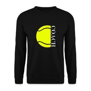 Tennis Coach - Unisex Sweatshirt - black - Front - Alina (178cm) & Michal (187cm)