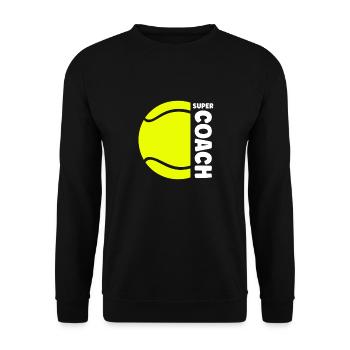 Tennis Coach - Unisex Sweatshirt - black - Front - Alina (178cm) & Michal (187cm)