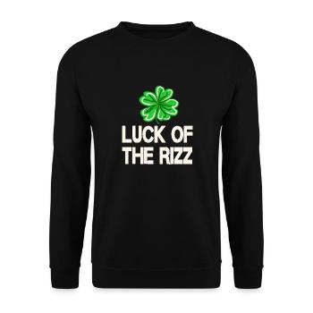shamrock irish rizz lucky st patricks day - Unisex Pullover - Schwarz - Vorne - Alina (178cm) & Michal (187cm)