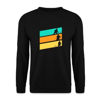 Hockey Players Hockey - Unisex Sweatshirt - black - Front - Alina (178cm) & Michal (187cm)