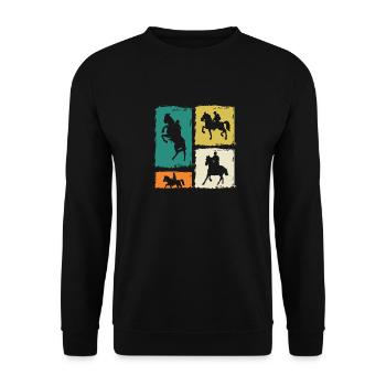 Cheval - Sweat-shirt Unisexe - noir - Devant - Alina (178cm) & Michal (187cm)