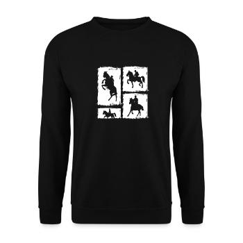 Cheval - Sweat-shirt Unisexe - noir - Devant - Alina (178cm) & Michal (187cm)