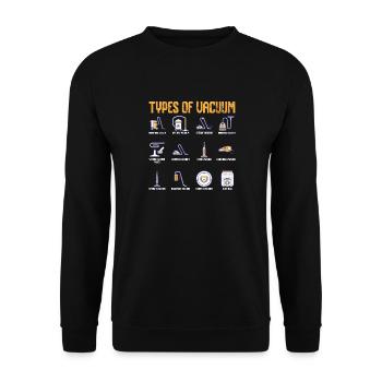 Types of vacuum cleaners - Unisex Sweatshirt - black - Front - Alina (178cm) & Michal (187cm)