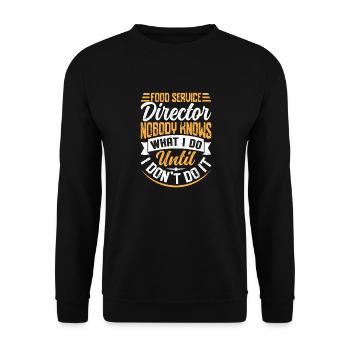 Food Service Director Funny Design - Unisex Sweatshirt - black - Front - Alina (178cm) & Michal (187cm)