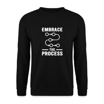Le Kaizen japonais adopte le processus - Sweat-shirt Unisexe - noir - Devant - Alina (178cm) & Michal (187cm)