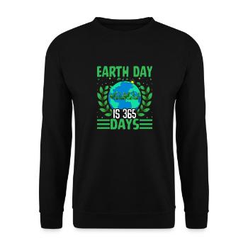 Le Jour de la Terre est de 365 jours - Sweat-shirt Unisexe - noir - Devant - Alina (178cm) & Michal (187cm)