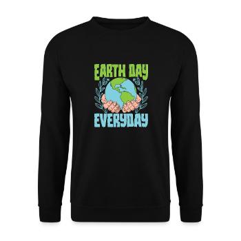 Earth day everyday - Unisex Sweatshirt - black - Front - Alina (178cm) & Michal (187cm)