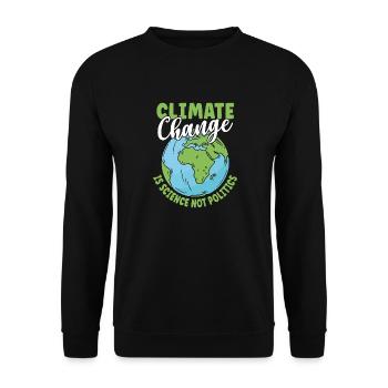 Le changement climatique est une science, pas une politique - Sweat-shirt Unisexe - noir - Devant - Alina (178cm) & Michal (187cm)