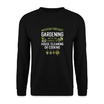 Week-end de jardinage pour les amoureux des plantes - Sweat-shirt Unisexe - noir - Devant - Alina (178cm) & Michal (187cm)