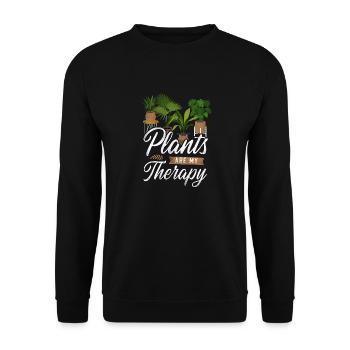 Plant Lover Gardening Plants Are - Unisex Sweatshirt - black - Front - Alina (178cm) & Michal (187cm)