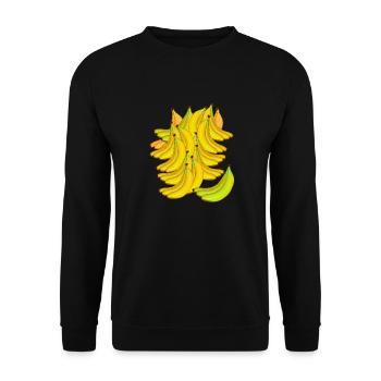 Banana Banana Fruit Fruit Exotic - Unisex Sweatshirt - black - Front - Alina (178cm) & Michal (187cm)