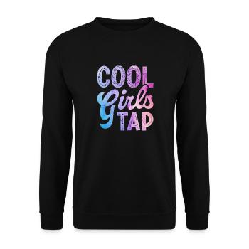 Filles cool dansant claquettes - Sweat-shirt Unisexe - noir - Devant - Alina (178cm) & Michal (187cm)