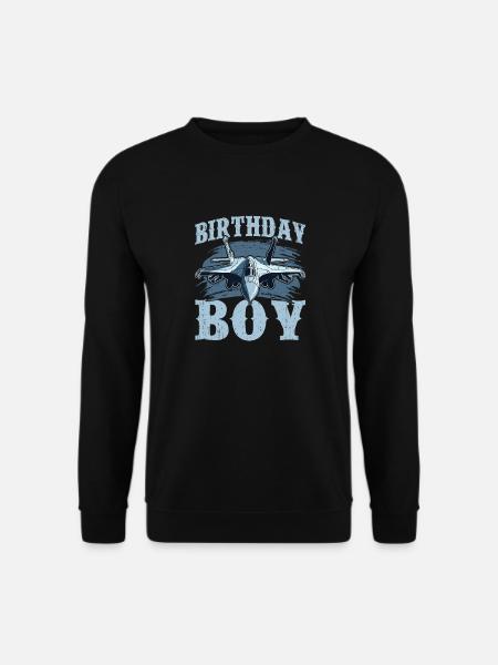 Birthday Boy Fighter Jet Design - Unisex Sweatshirt - black
