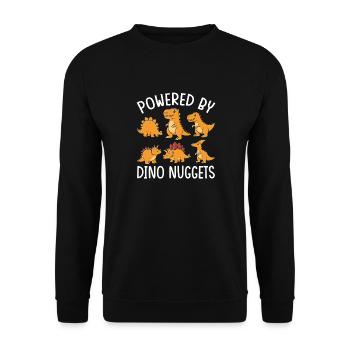 Propulsé par Dino Nuggets - Sweat-shirt Unisexe - noir - Devant - Alina (178cm) & Michal (187cm)