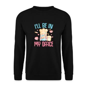 Lustiges Bäcker Gnom Design für Backfans - Unisex Pullover - Schwarz - Vorne - Alina (178cm) & Michal (187cm)