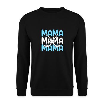 Eishockeyspieler Mama Mutter Eishockey - Unisex Pullover - Schwarz - Vorne - Alina (178cm) & Michal (187cm)