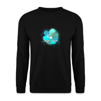 Joueurs de hockey sur glace Hockey sur glace - Sweat-shirt Unisexe - noir - Devant - Alina (178cm) & Michal (187cm)