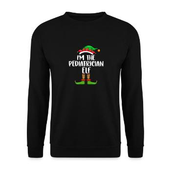 I'm The Pediatrician Elf Matching Family Christmas - Unisex Pullover - Schwarz - Vorne - Alina (178cm) & Michal (187cm)