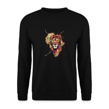 Africa Lion Safari Adventure Experience - Unisex Sweatshirt - black - Front - Alina (178cm) & Michal (187cm)